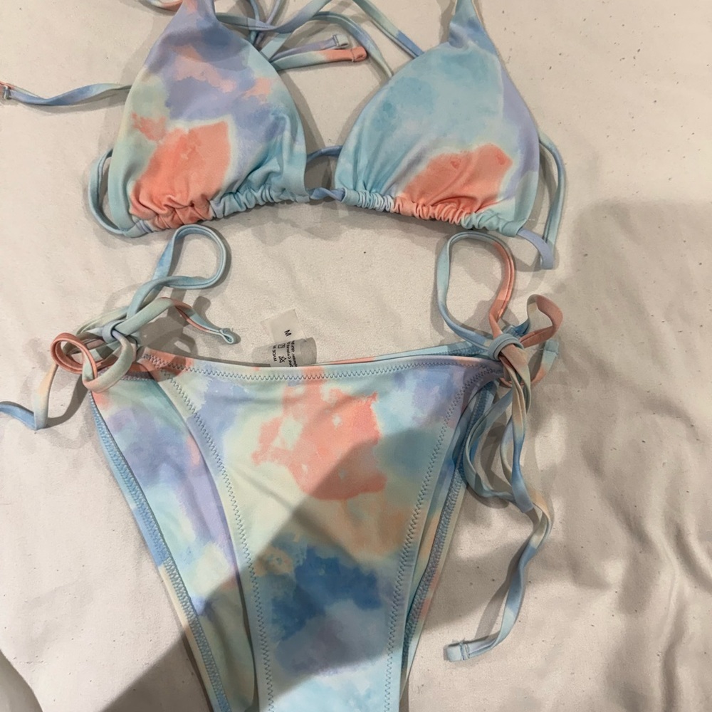 SHEIN Pastel Tie-Dye Bikini